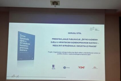 Održano predstavljanje publikacije „Žrtve kaznenih djela u hrvatskom kaznenopravnom sustavu – rezultati istraživanja i iskustva iz prakse“